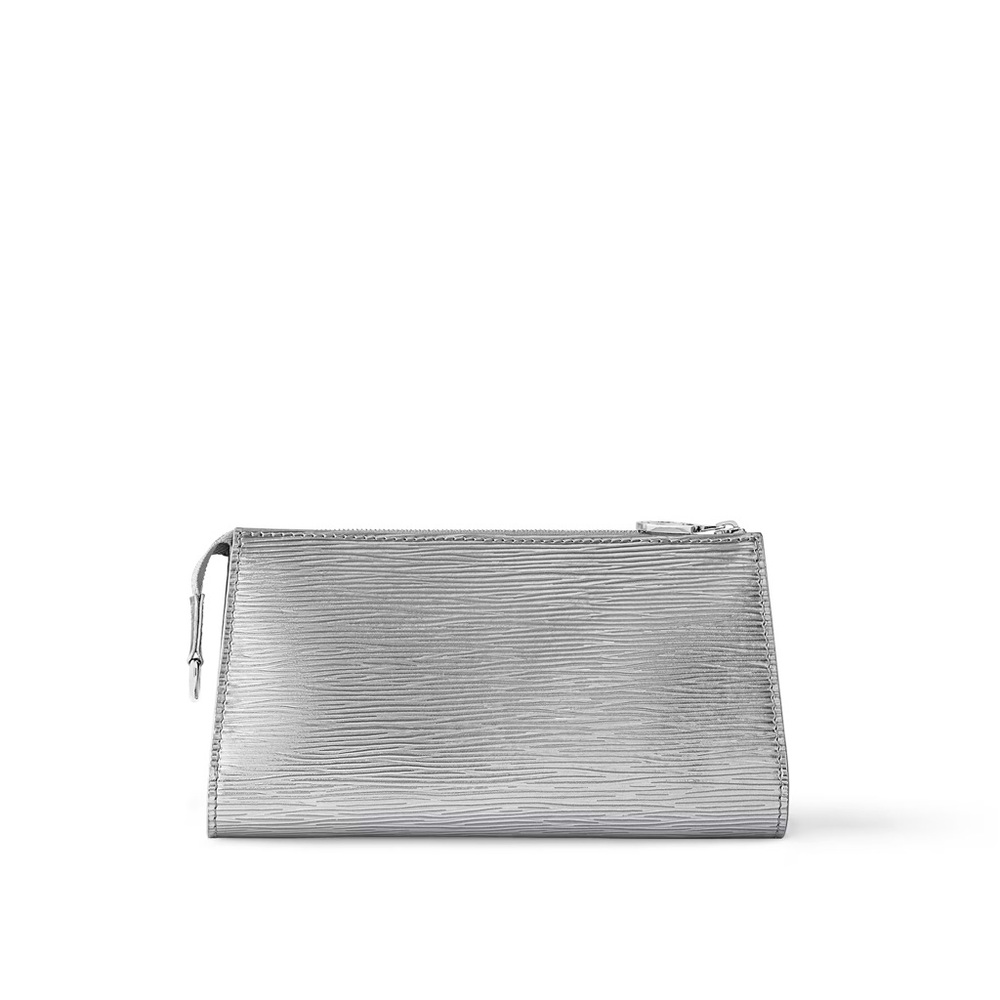 NEW Louis Vuitton Pochette Accessoires Silver Epi Leather - Picture 3 of 10